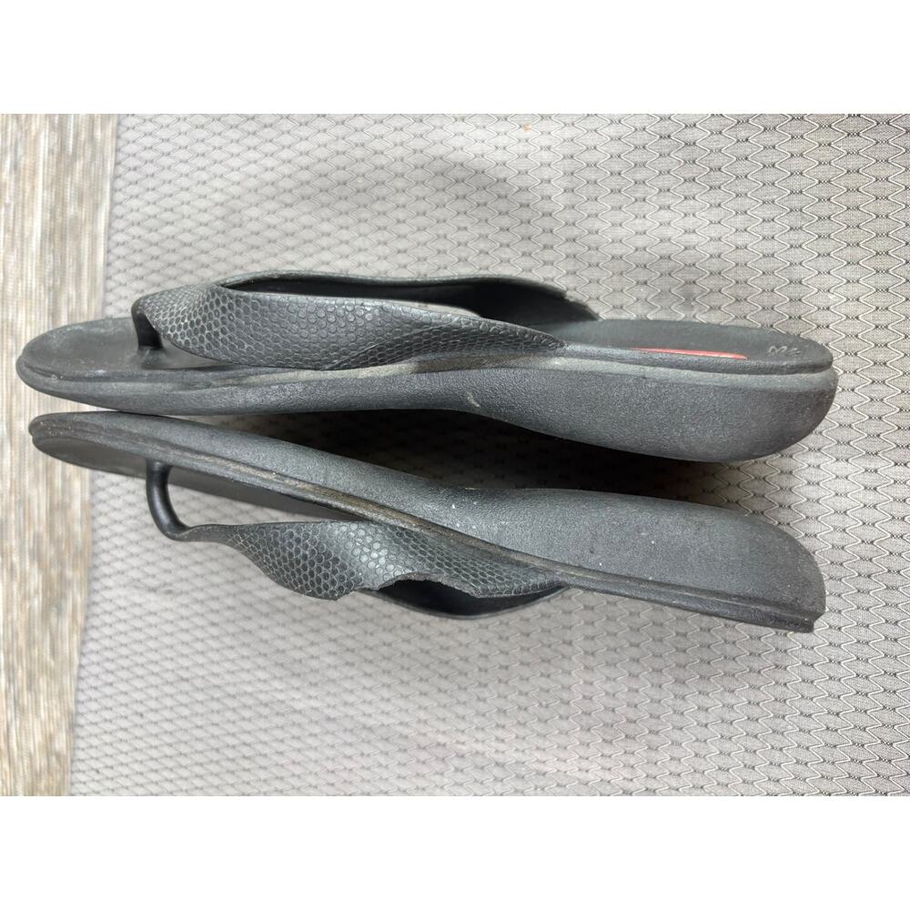 Okabashi Voyager Women's Flip Flops Sandals L (9.5-10.5) Black USA Made *READ - Picture 7 of 10